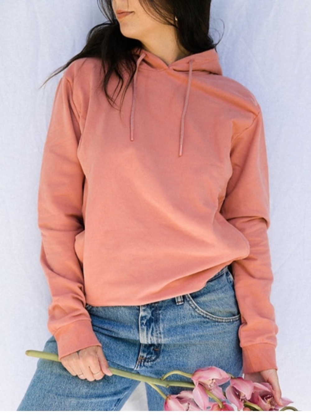 Kalo Collection Camelia Nursing-Friendly Sweater Sz M Dusty Rose Organic Cotton